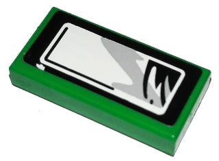 LEGO 3069pb0060L Tile 1 x 2 with Mirror Side-view Pattern Model Left (Sticker) - Set 8479 - Main Product Image