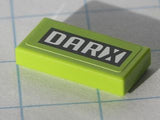 LEGO 3069pb0119 Tile 1 x 2 with Black and White &#39;DARX&#39; Pattern (Sticker) - Set 8119 - Main Product Image