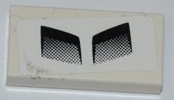 LEGO 3069pb0188 Tile 1 x 2 with 2 Black Air Intakes Pattern (Sticker) - Set 8198 - Main Product Image