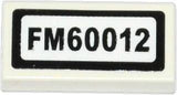 LEGO 3069pb0283 Tile 1 x 2 with &#39;FM60012&#39; Pattern (Sticker) - Set 60012 - Main Product Image