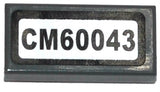 LEGO 3069pb0313 Tile 1 x 2 with Black &#39;CM60043&#39; Pattern (Sticker) - Set 60043 - Main Product Image