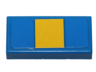 LEGO 3069pb0411 Tile 1 x 2 with Yellow Stripe Pattern (Sticker) - Set 40192 - Main Product Image