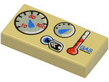 LEGO 3069px23 Tile 1 x 2 with Car Gauges Pattern - Main Product Image