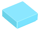 LEGO 3070 Tile 1 x 1 in Medium Azure - Authentic LEGO Part