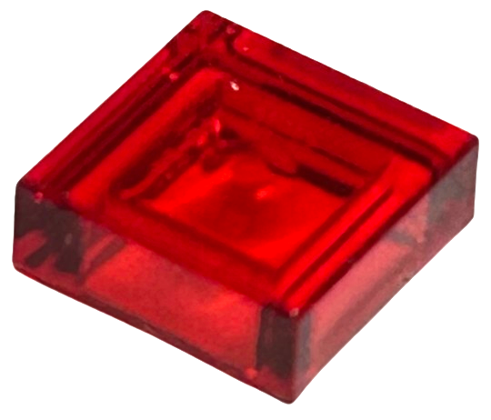 LEGO 3070 Tile 1 x 1 in Trans-Red - Authentic LEGO Part