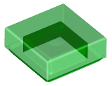 LEGO 3070 Tile 1 x 1 in Trans-Green - Authentic LEGO Part
