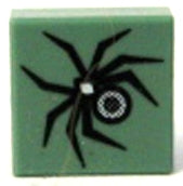 LEGO 3070pb001 Tile 1 x 1 with HP Black Spider Pattern - Main Product Image