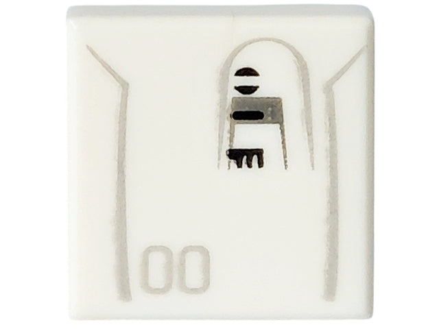 LEGO 3070pb086 Tile 1 x 1 with SW Snowtrooper Backpack Ep 7 Pattern - Main Product Image