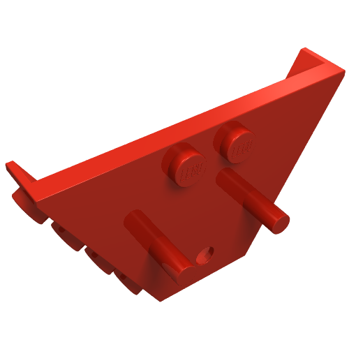 LEGO 3145 Vehicle, Tipper End Flat with Pins in Red - Authentic LEGO Part