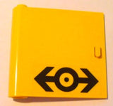 LEGO 3195pb02 Door 1 x 5 x 4 Left with Train Logo Black Pattern (Sticker) - Set 4564 - Main Product Image