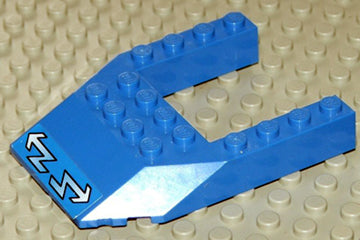 LEGO 32084pb004 Wedge 6 x 8 Cutout with Zigzag Arrows Pattern (Sticker) - Sets 4560 / 4561 - Main Product Image