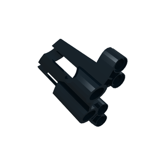 LEGO 32190 Technic, Panel Fairing # 1 Large Short, Large Holes, Side A in Black - Authentic LEGO Part