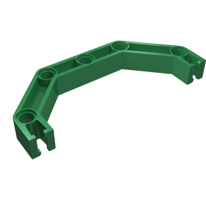 LEGO 32206 Znap Beam 9, 5 Holes, 4 Bends (Half-Octagon) in Green - Authentic LEGO Part