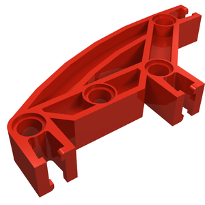 LEGO 32246 Znap Beam 8, 4 Holes, 3 Bends, Curved in Red - Authentic LEGO Part