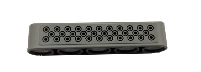 LEGO 32316pb026 Technic, Liftarm Thick 1 x 5 with Black Circles Tread Plate Pattern (Sticker) - Set 42079 - Main Product Image