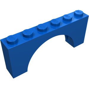 LEGO 3307 Arch 1 x 6 x 2 - Thick Top with Reinforced Underside in Blue - Authentic LEGO Part