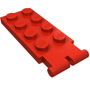 LEGO 3315 Hinge Plate 2 x 4 - Male (Digger Bucket Holder) in Red - Authentic LEGO Part