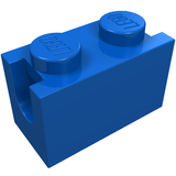 LEGO 3317 Brick, Modified 1 x 2 with Digger Bucket Arm Holder in Blue - Authentic LEGO Part