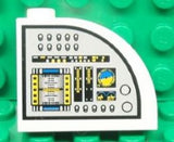 LEGO 33243pb05R Slope, Curved 3 x 1 x 2 with Hollow Stud with Flight Controls Pattern Model Right Side (Sticker) - Set 7723 - Main Product Image