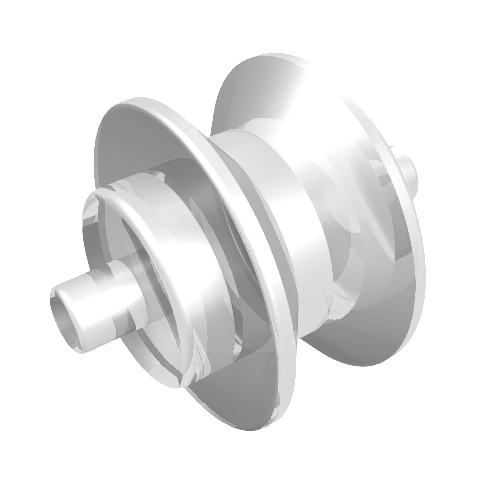 LEGO 3464 Wheel Center Small with Stub Axles (Pulley Wheel) in Trans-Clear - Authentic LEGO Part