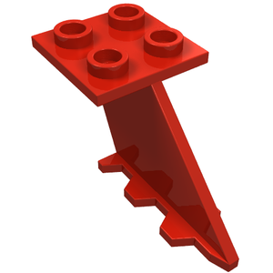 LEGO 3479 Tail 4 x 2 x 2 in Red - Authentic LEGO Part