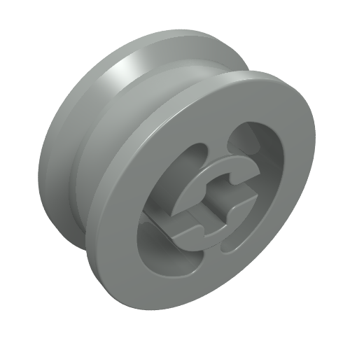 LEGO 3482 Wheel with Split Axle Hole in Light Gray - Authentic LEGO Part