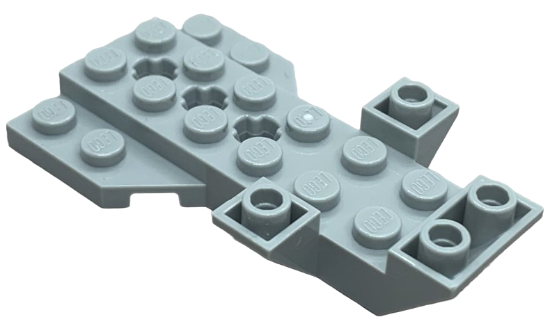 LEGO 3536 Vehicle, Base 4 x 7 x 1 Triple Inverted Slope with Wedge Plate and 3 Axle Holes - Main Product Image