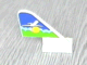 LEGO 3587pb05 Tail with Rounded Top with Airplane above Sun and Clouds Pattern on Both Sides (Stickers) - Sets 1808 / 1817 - Main Product Image
