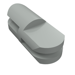 LEGO 3612 Arm Piece Straight with 2 and 3 Fingers in Light Gray - Authentic LEGO Part