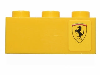 LEGO 3622pb055R Brick 1 x 3 with Ferrari Logo Pattern Right Side Model (Sticker) - Set 30194 - Main Product Image