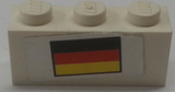 LEGO 3622pb113 Brick 1 x 3 with German Flag Pattern (Sticker) - Set 3310 - Main Product Image