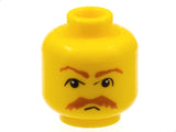 LEGO 3626pb0041 Minifigure, Head Moustache HP Brown Bushy Moustache and Eyebrows Pattern - Main Product Image