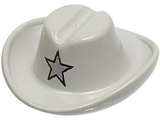 LEGO 3629px2 Minifigure, Headgear Hat, Cowboy with Silver Star Pattern - Main Product Image