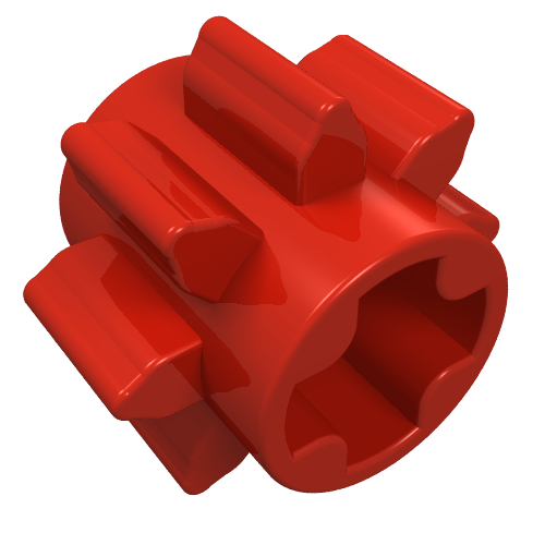 LEGO 3647 Technic, Gear 8 Tooth in Red - Authentic LEGO Part