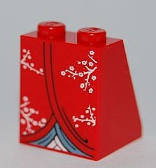 LEGO 3678bpb025 Slope 65 2 x 2 x 2 with Bottom Tube with Minifigure Dress / Skirt / Robe, Kimono Pattern - Main Product Image