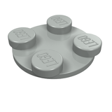 LEGO 3679 Turntable 2 x 2 Plate, Top in Light Gray - Authentic LEGO Part