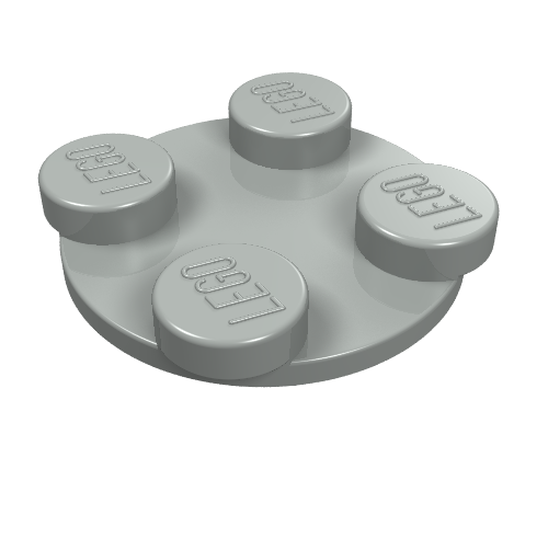 LEGO 3679 Turntable 2 x 2 Plate, Top in Light Gray - Authentic LEGO Part