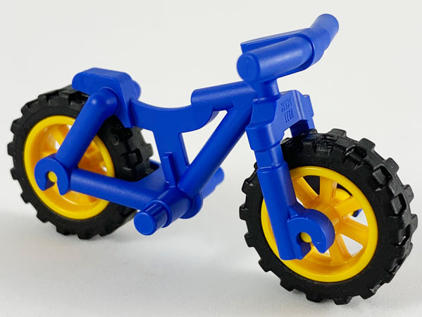 LEGO 36934c02 Bicycle Heavy Mountain Bike with Handlebars with Bright Light Orange Wheels and Black Tires (36934 / 50862 / 50861) - Main Product Image