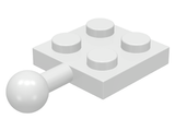 LEGO 3729 Plate, Modified 2 x 2 with Tow Ball in White - Authentic LEGO Part