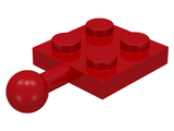 LEGO 3729 Plate, Modified 2 x 2 with Tow Ball in Red - Authentic LEGO Part