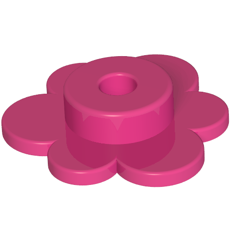 LEGO 3742 Plant Flower Small in Dark Pink - Authentic LEGO Part