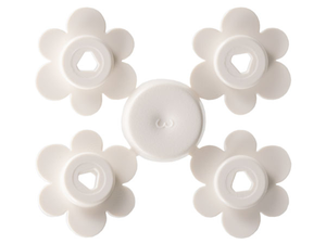 LEGO 3742sprue Plant Flower Small, 4 on Sprue in White - Authentic LEGO Part