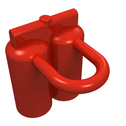 LEGO 3838 Minifigure Air Tanks in Red - Authentic LEGO Part