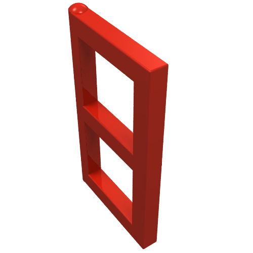 LEGO 3854 Pane for Window 1 x 2 x 3 in Red - Authentic LEGO Part