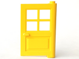 LEGO 3861 Door 1 x 4 x 5 with 4 Panes in Yellow - Authentic LEGO Part