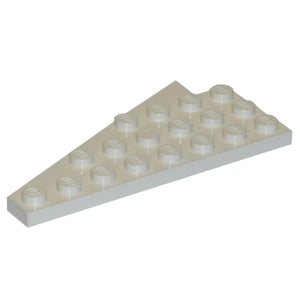 LEGO 3934a Wedge, Plate 8 x 4 Wing Right without Underside Stud Notch in White - Authentic LEGO Part