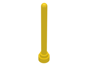 LEGO 3957 Antenna 4H - Round Top in Yellow - Authentic LEGO Part