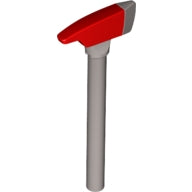 LEGO 39802pb01 Minifigure, Utensil Axe, Pick End with Molded Red Head Pattern - Main Product Image