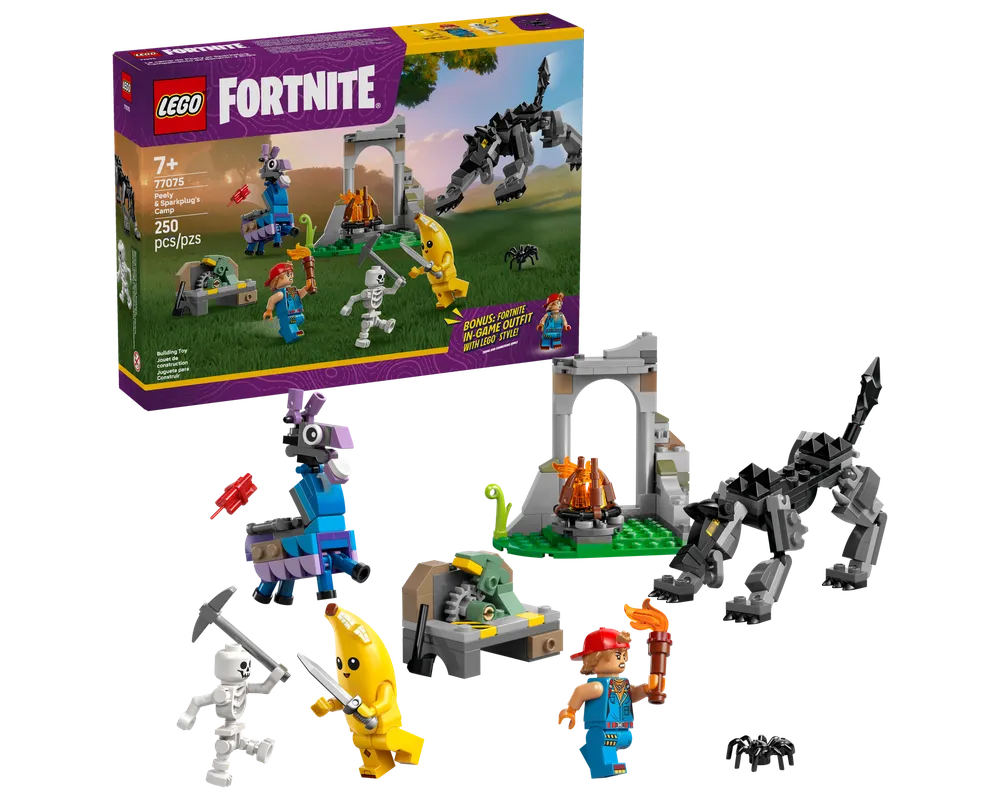 LEGO Fortnite 77075 - Peely & Sparkplug's Camp - Authentic LEGO Set Main Image