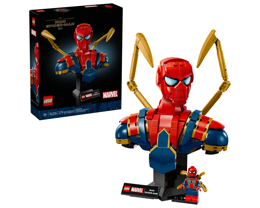 LEGO Super Heroes 76326 - Iron Spider-Man Bust - Authentic LEGO Set Main Image